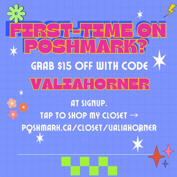 💖 FIRST TIME ON POSHMARK? GET $15 OFF YOUR FIRST PURCHASE 💖 - Picture 1 of 1